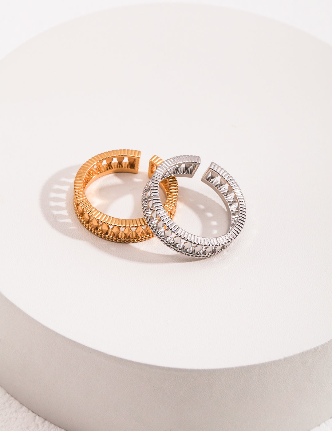 Sterling Silver / Gold Vermeil Openwork Ring