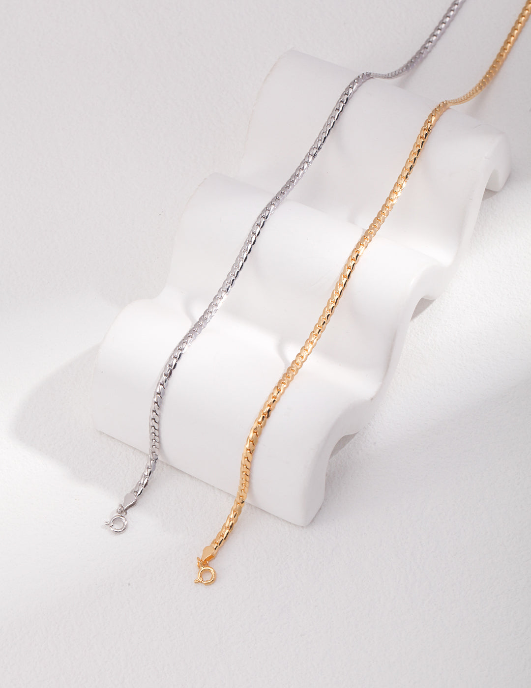 Sterling silver /Gold vermeil keel chain necklace