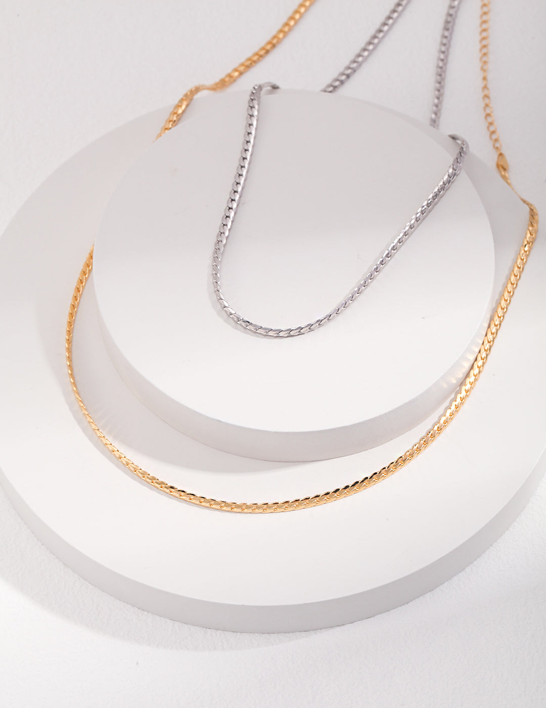Sterling silver /Gold vermeil keel chain necklace