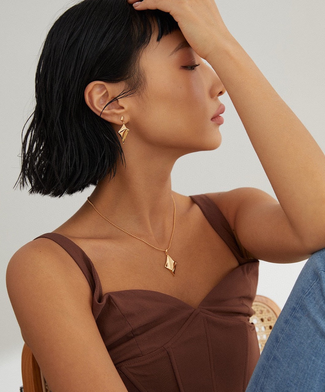 Sterling silver star earrings