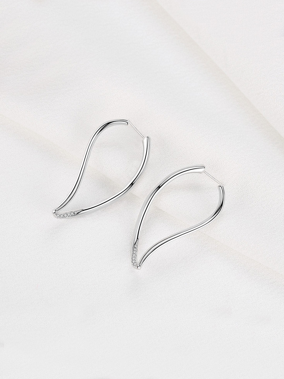 Big irregular round Sterling Silver Earrings
