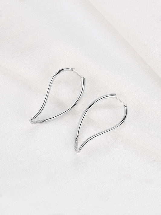 Big irregular round Sterling Silver Earrings