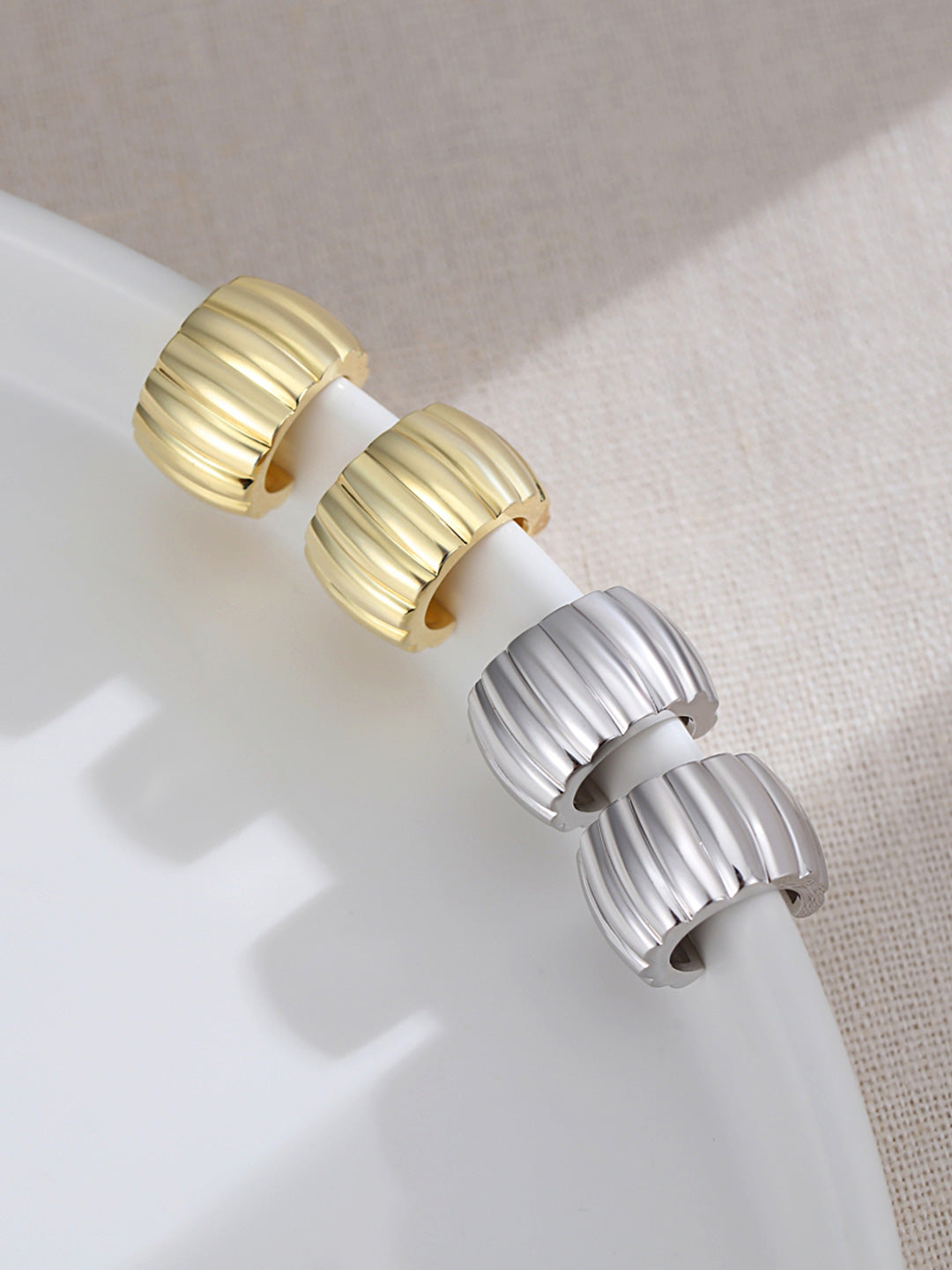 Gear Collection Sterling Silver Earrings