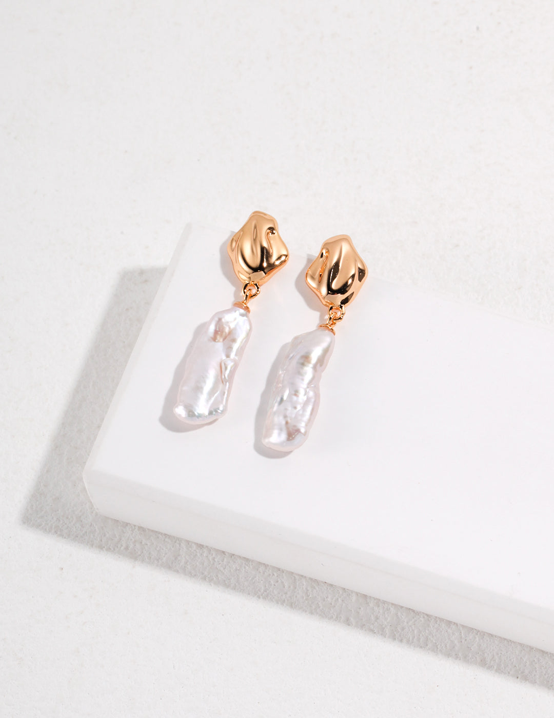 Sterling Silver Baroque Pearl Earrings
