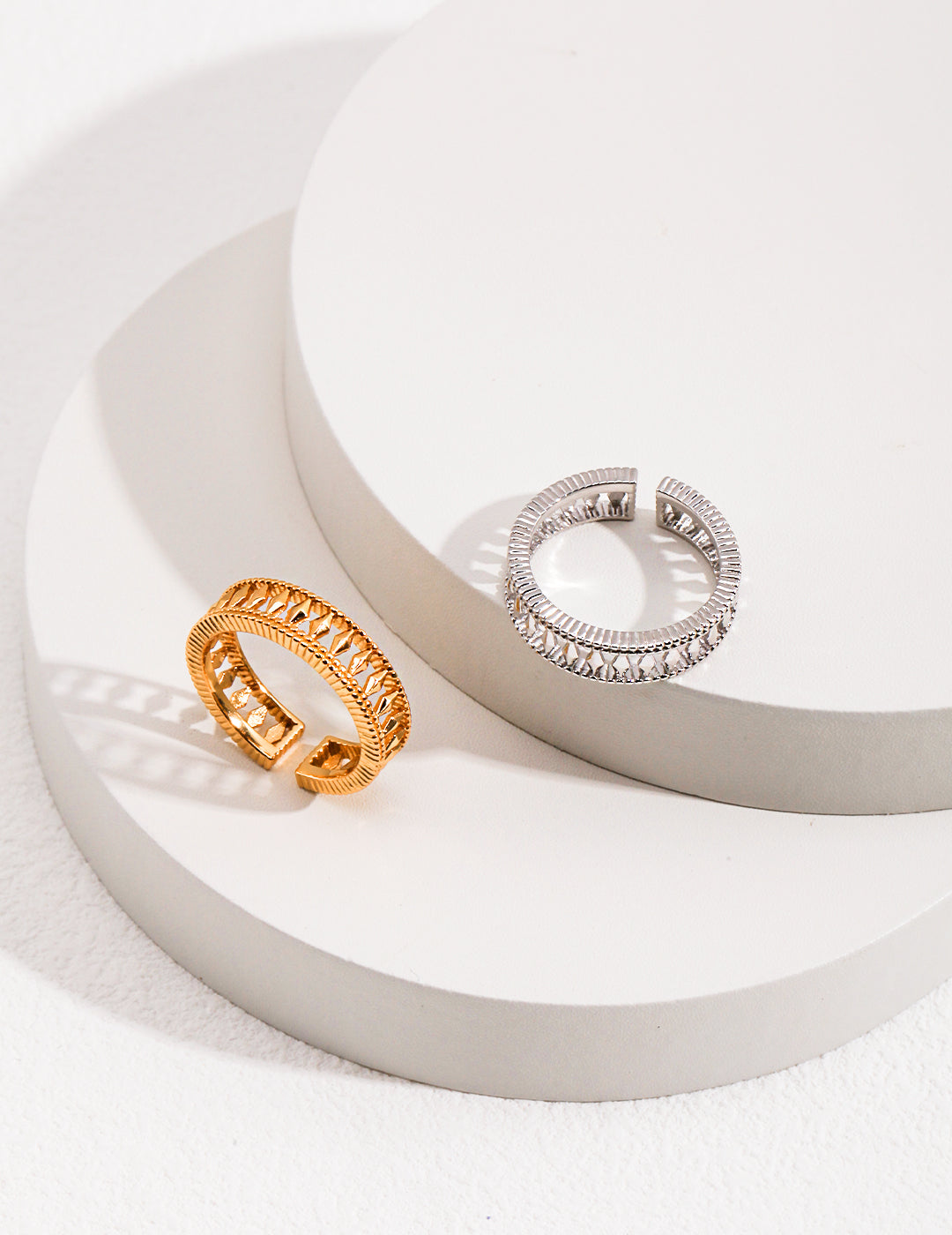 Sterling Silver / Gold Vermeil Openwork Ring