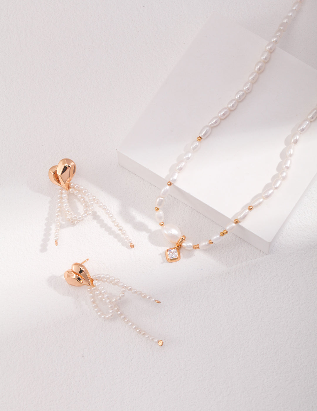 Sterling Silver Beaded Love Hearts Earrings