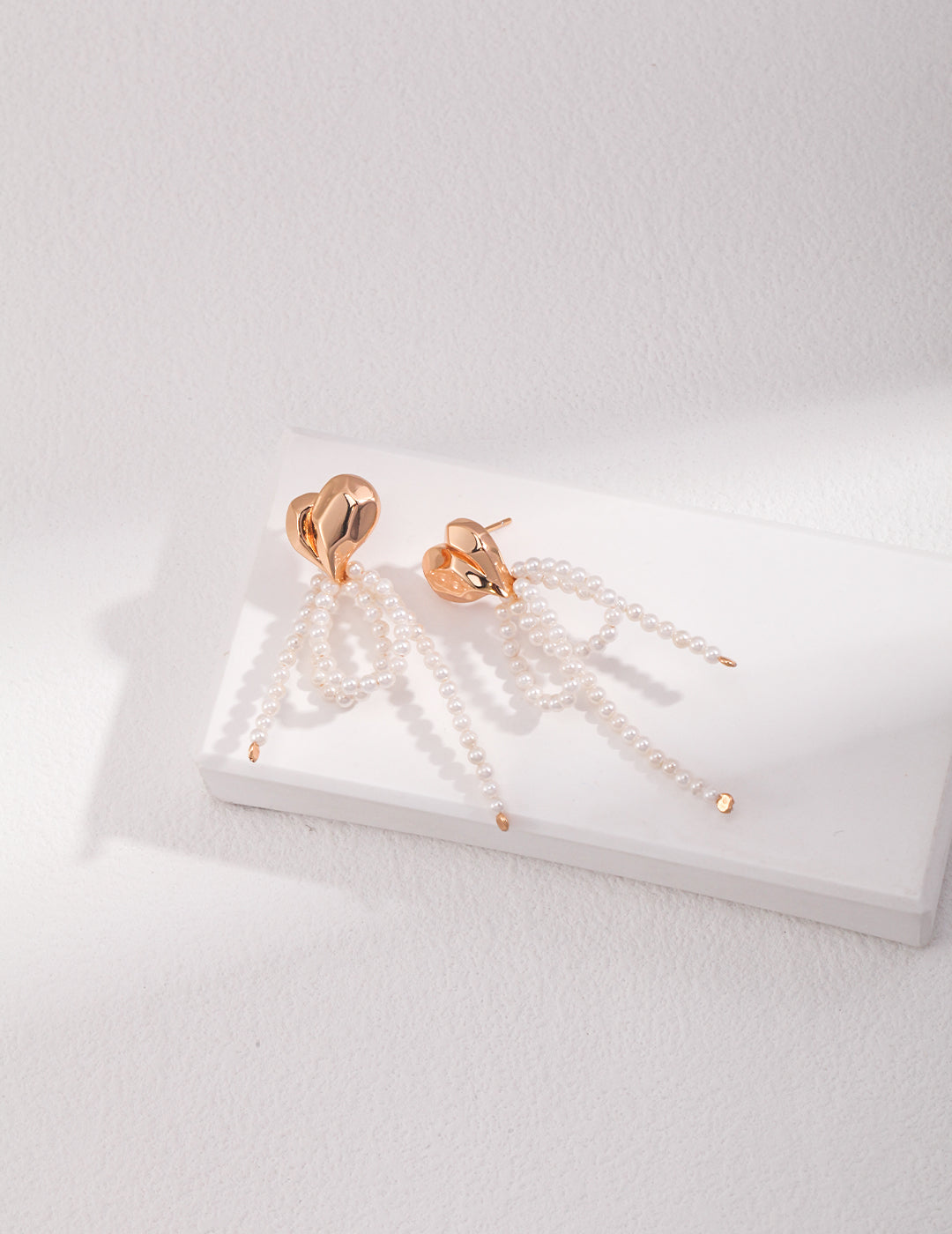Sterling Silver Beaded Love Hearts Earrings