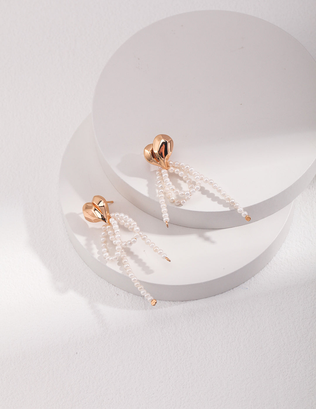 Sterling Silver Beaded Love Hearts Earrings