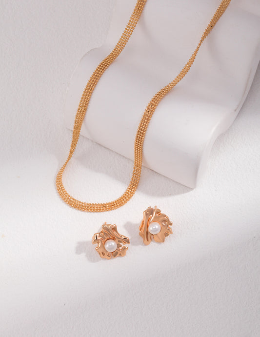 Sterling Silver/18k Gold Vermeil Necklace / Choker