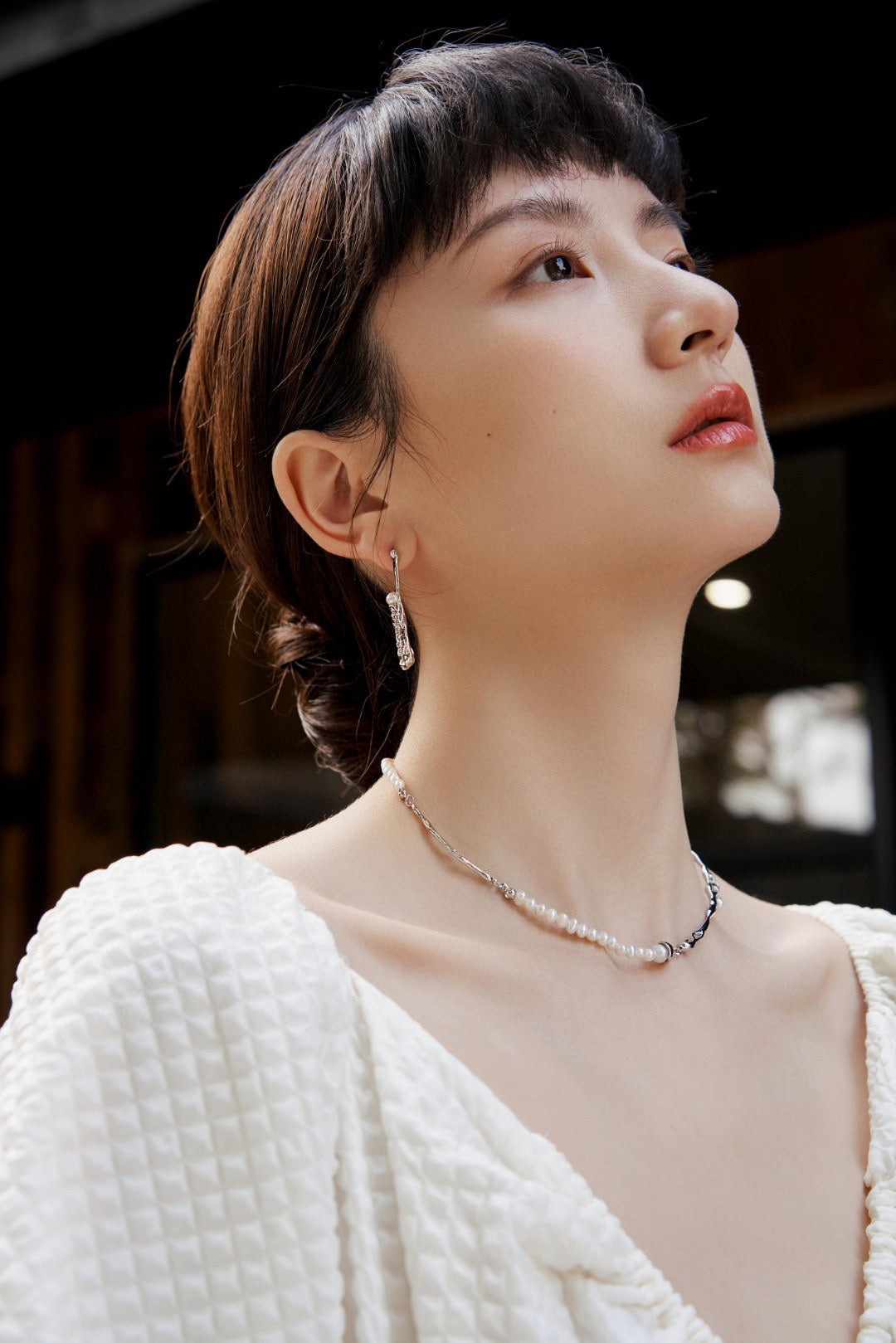 Sterling silver/ Gold vermeil pearl chocker /necklace