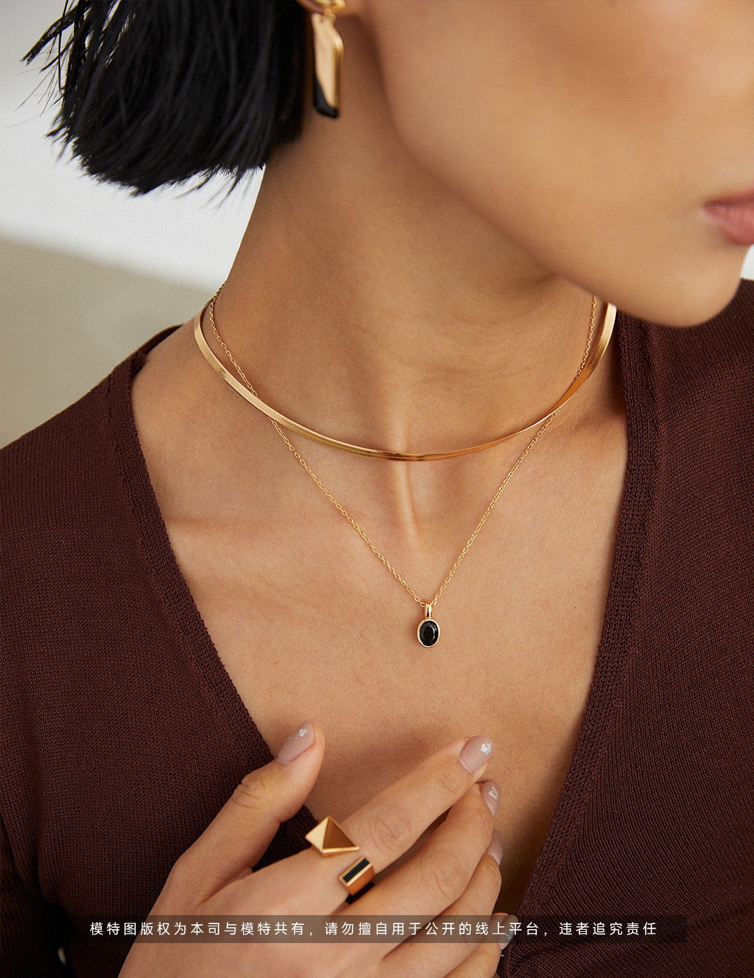 Sterling Silver Zircon Necklace