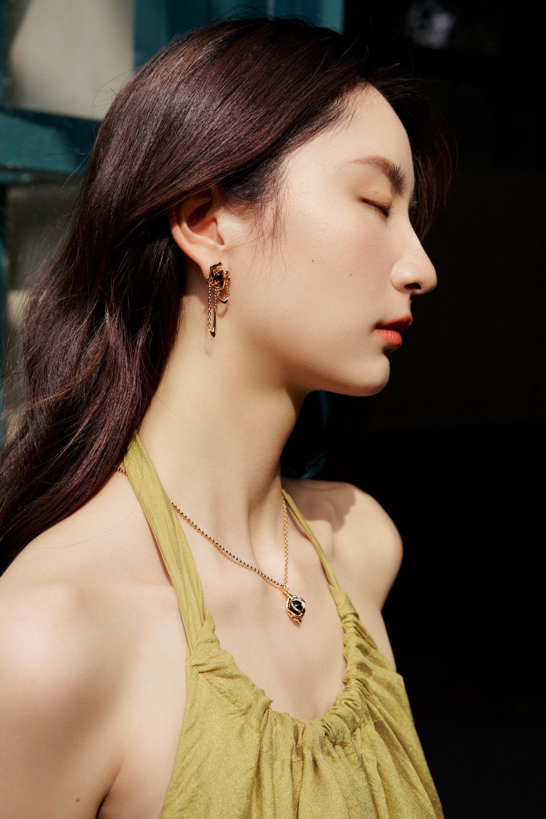 Birthstone of August: Sterling silver agate earrings/ear-clips (sold as a single piece)