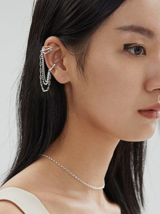 Sterling silver pearl earrings ear Clips (single piece)