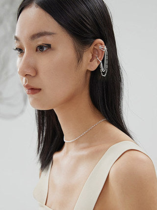 Sterling silver pearl earrings ear Clips (single piece)
