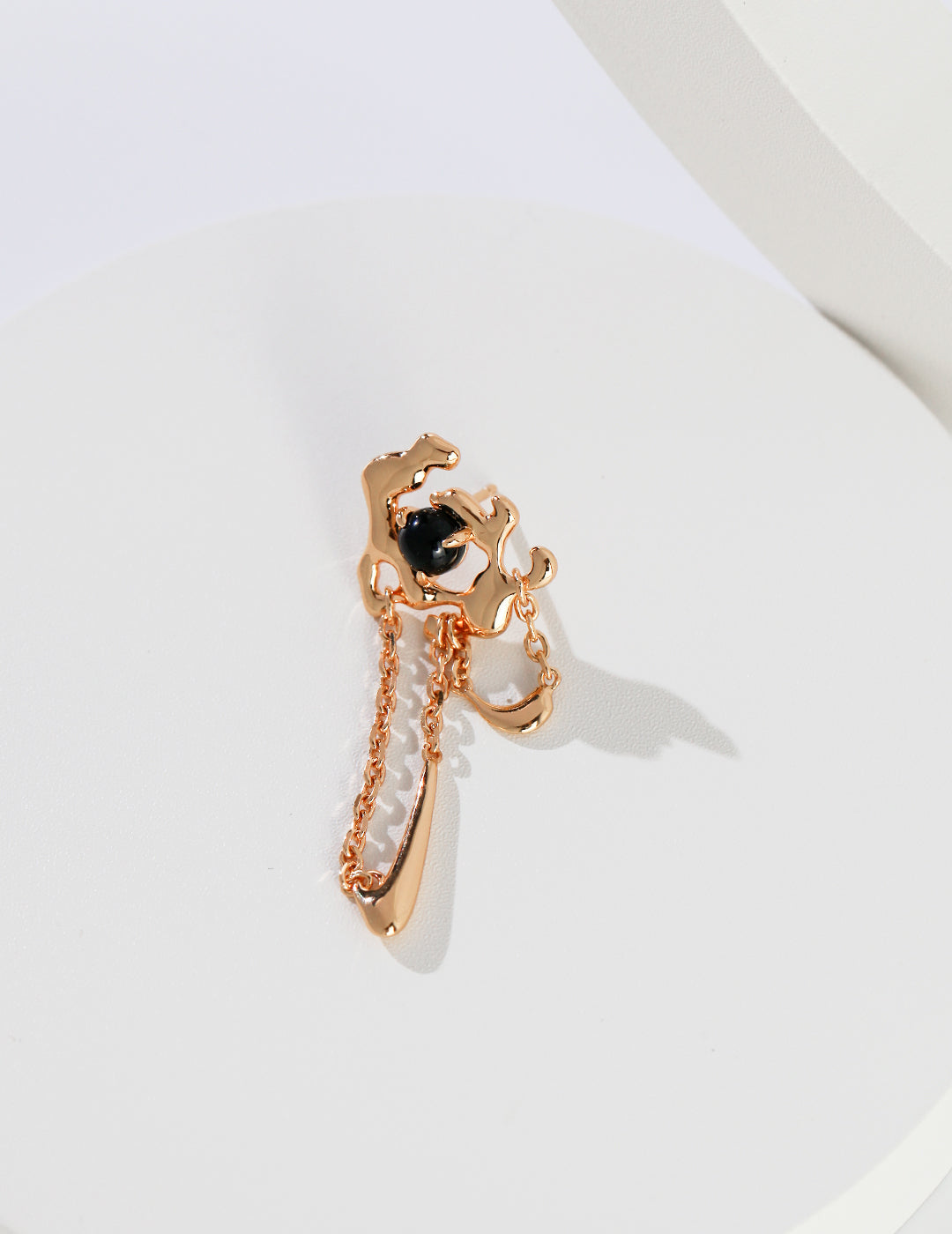 Birthstone of August: Sterling silver agate earrings/ear-clips (sold as a single piece)