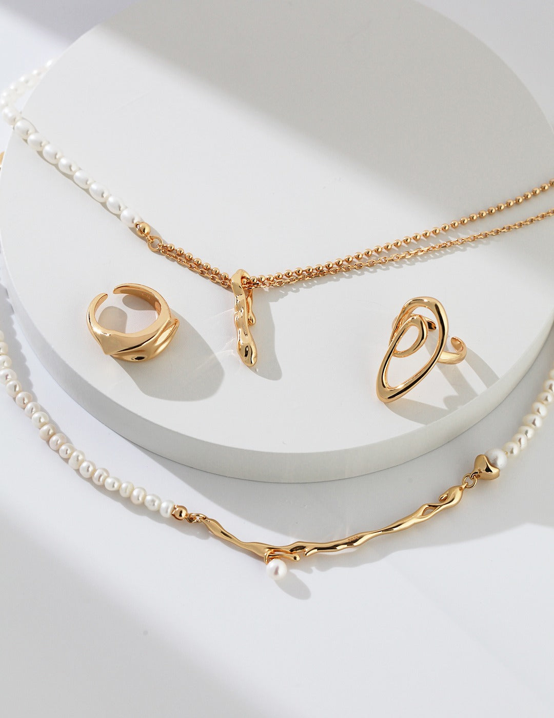 Sterling silver/ Gold vermeil pearl chocker /necklace