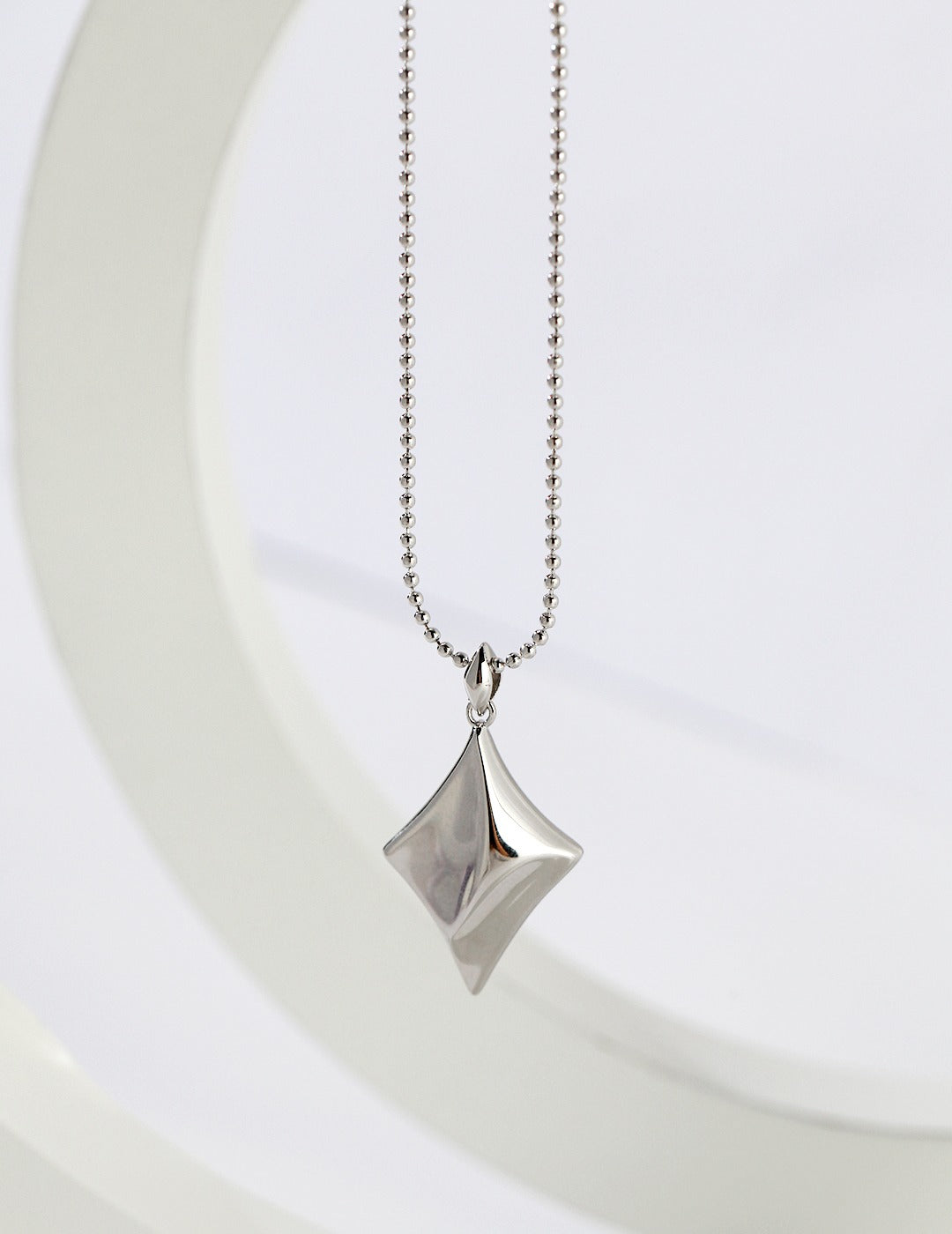 Four-pointed Star Sterling Silver Necklace