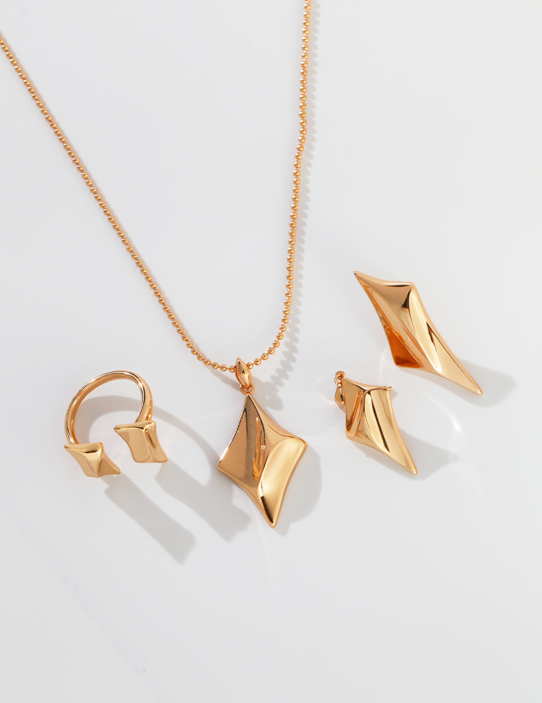 Four-pointed Star Sterling Silver Necklace