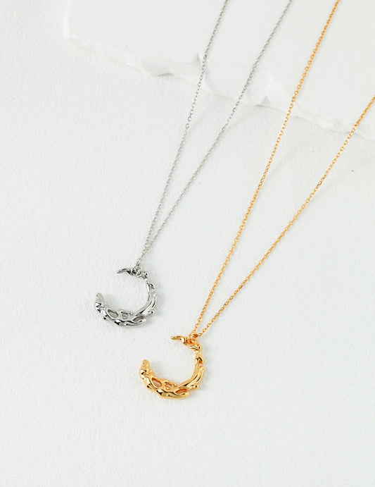 Sterling Silver Moon Necklace