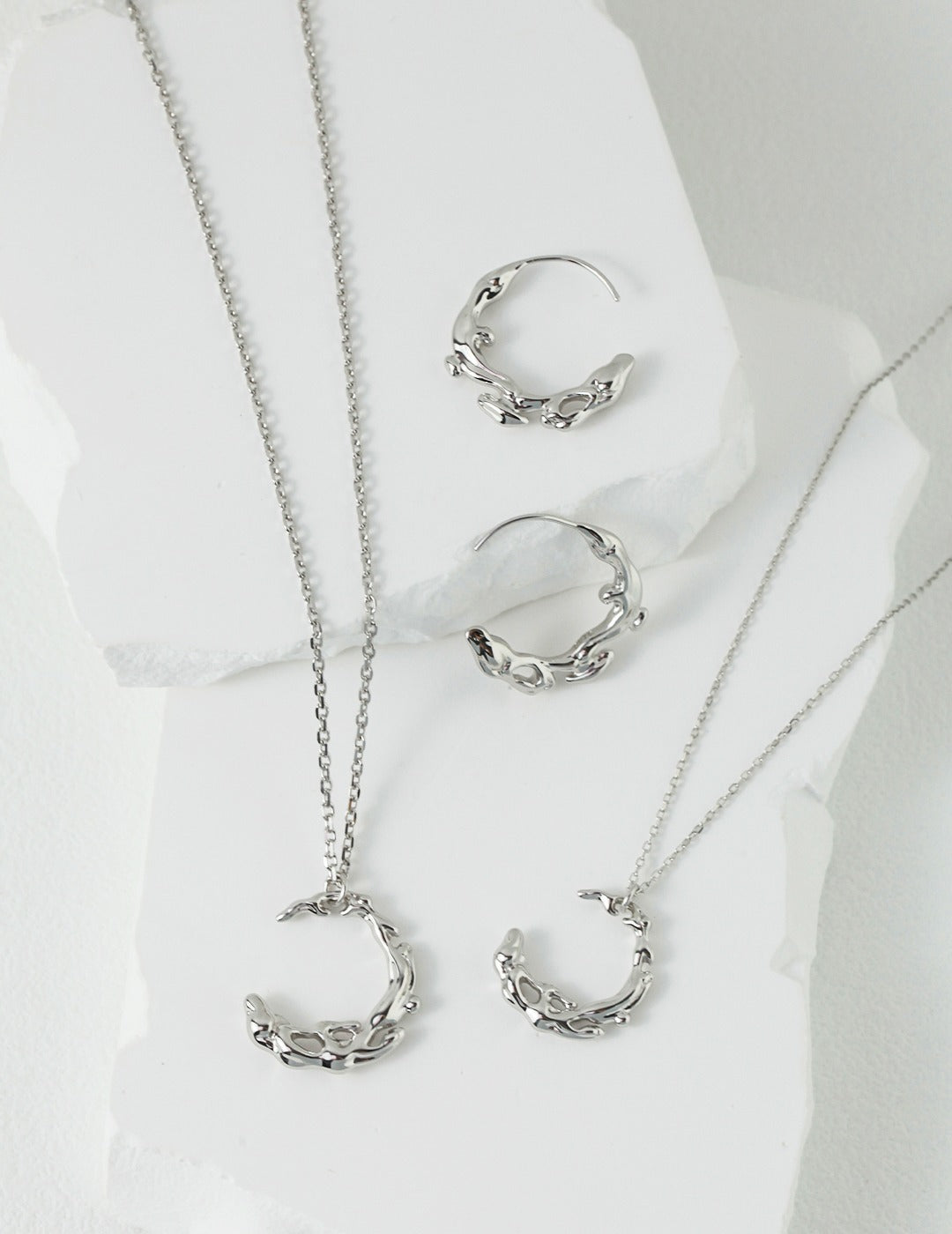 Sterling Silver Moon Necklace