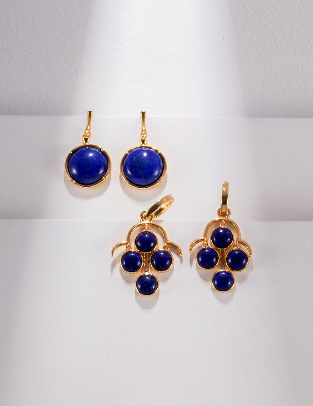 Birthstone of September: Sterling silver natural lapis lazuli earrings
