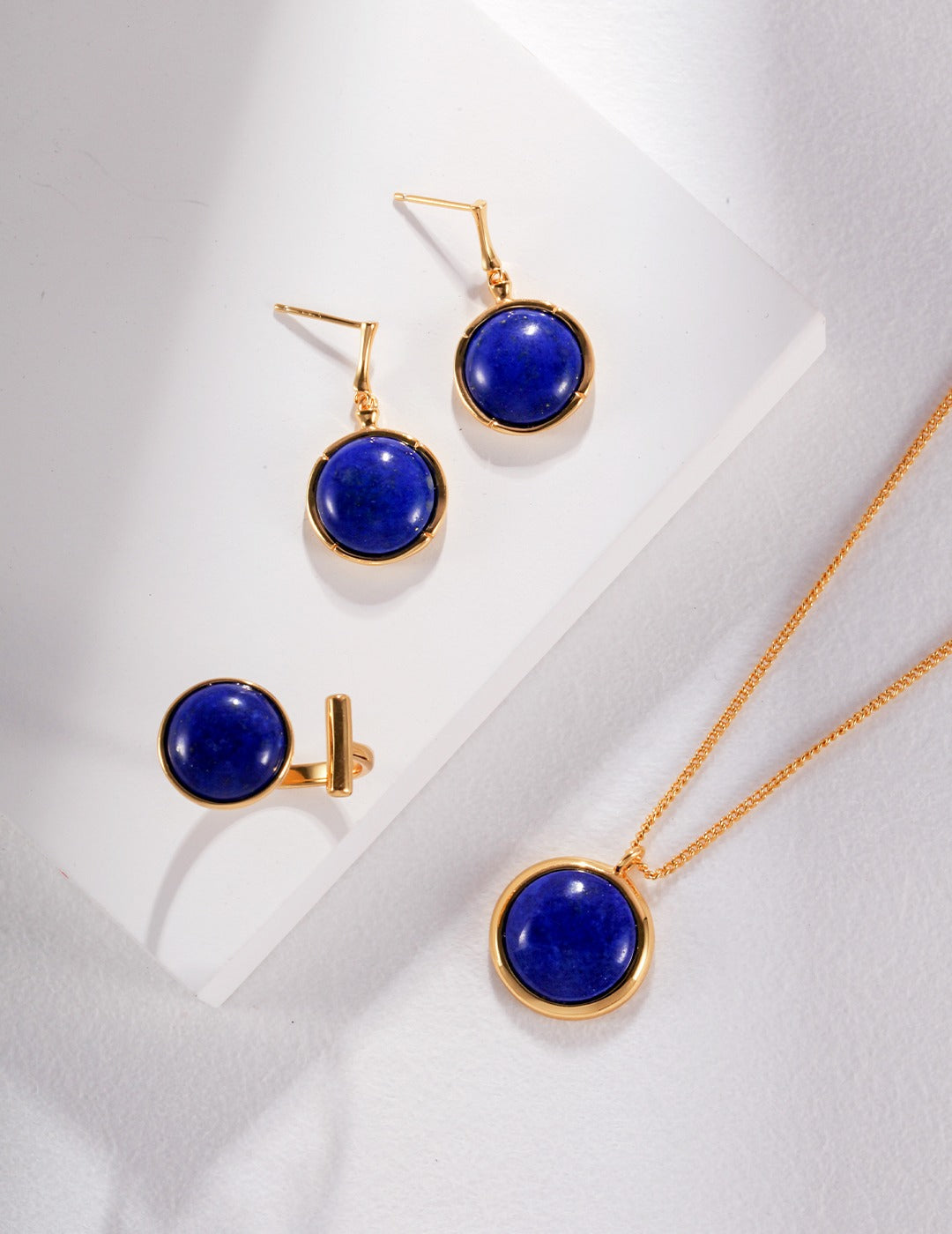 Birthstone of September: Sterling silver natural lapis lazuli earrings