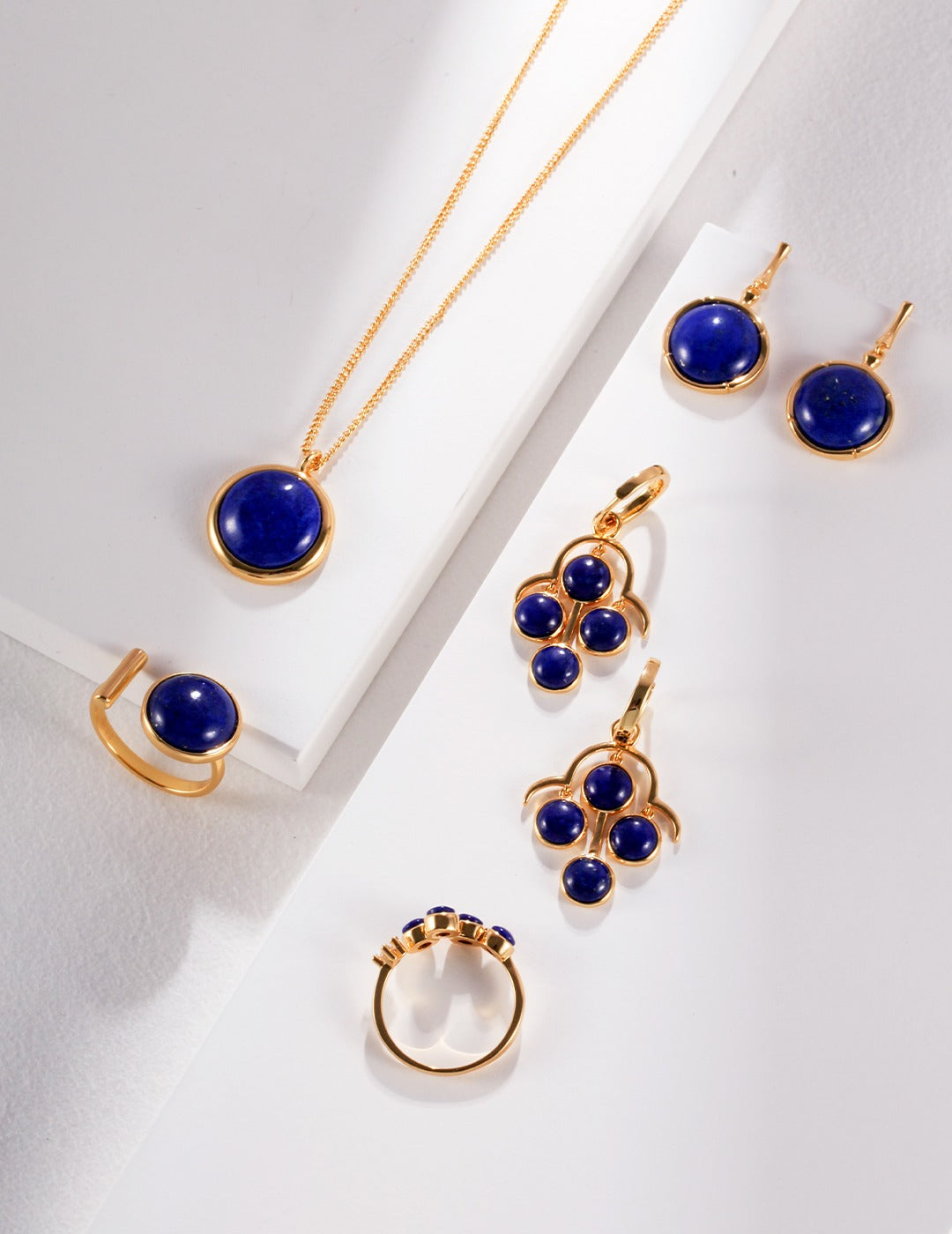 Birthstone of September: Sterling silver natural lapis lazuli earrings