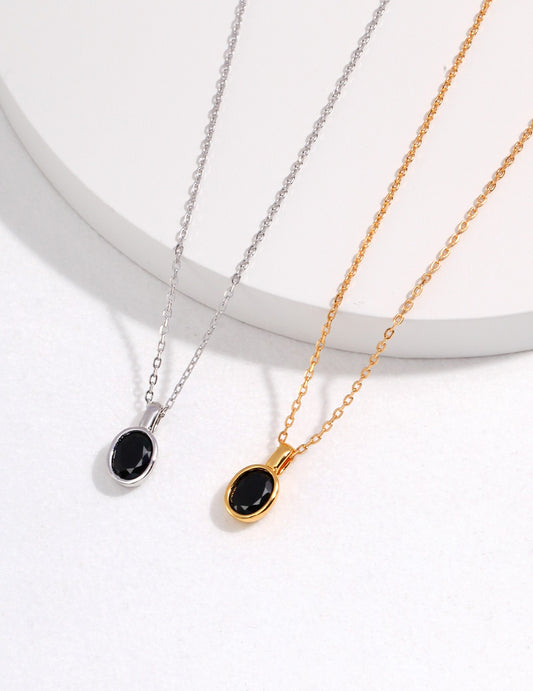 Sterling Silver Zircon Necklace