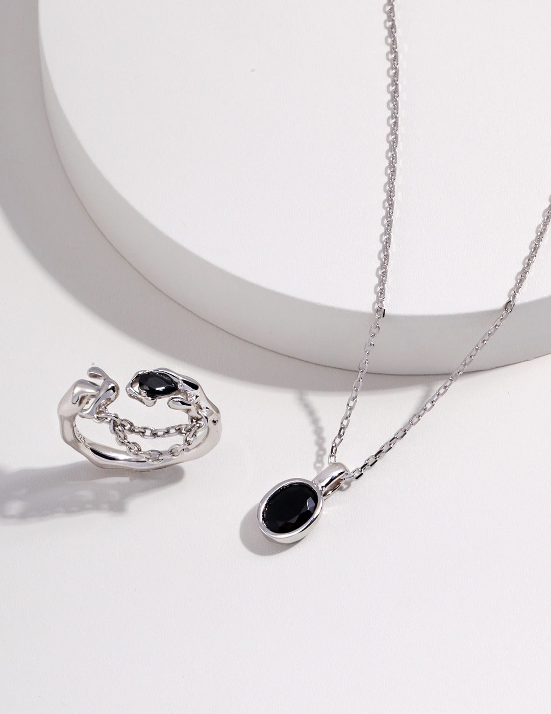 Sterling Silver Zircon Necklace