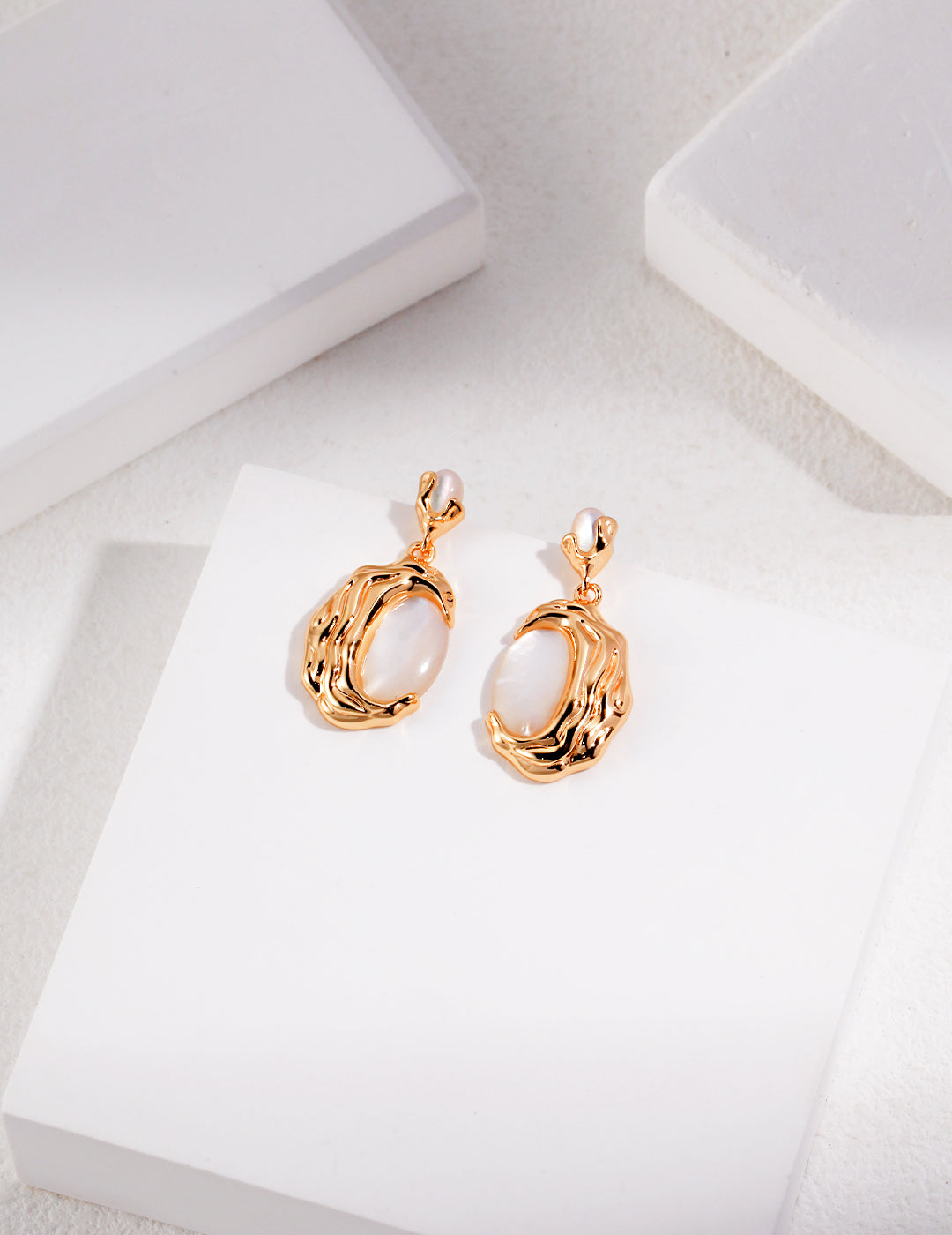 Lava Collection Sterling silver mother-of-pearl earrings