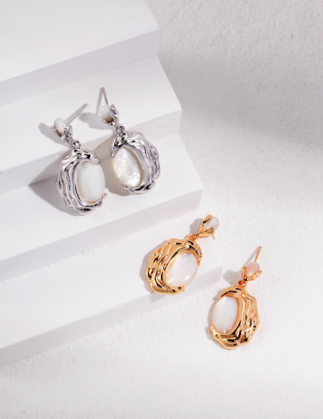 Lava Collection Sterling silver mother-of-pearl earrings